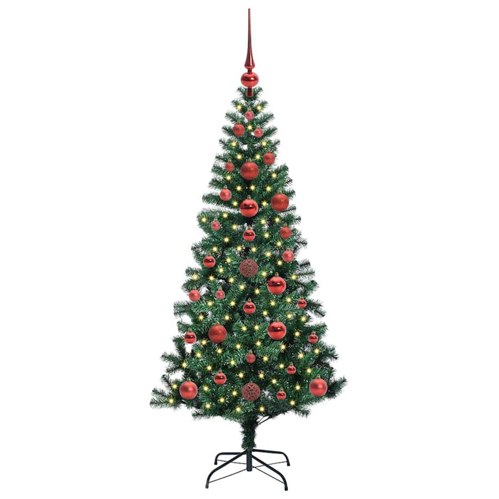 Pom de Crăciun artificial pre-iluminat cu 150 LED Verde 120 cm - WALTI WALTI