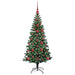 Pom de Crăciun artificial pre-iluminat cu 150 LED Verde 120 cm - WALTI WALTI