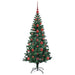 Pom de Crăciun artificial pre-iluminat cu 150 LED Verde 120 cm - WALTI WALTI