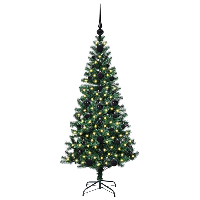 Pom de Crăciun artificial pre-iluminat cu 150 LED Verde 120 cm - WALTI WALTI