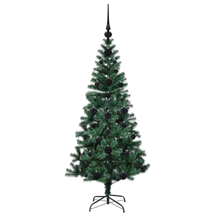 Pom de Crăciun artificial pre-iluminat cu 150 LED Verde 120 cm - WALTI WALTI