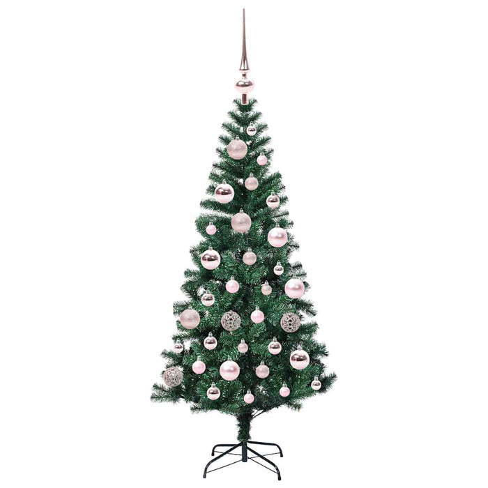 Pom de Crăciun artificial pre-iluminat cu 150 LED Verde 120 cm - WALTI WALTI