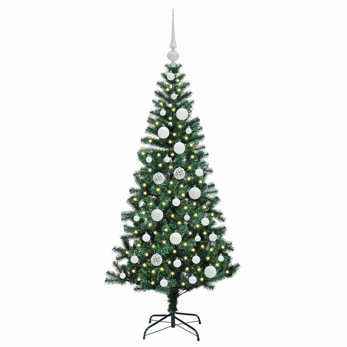 Pom de Crăciun artificial pre-iluminat cu 150 LED Verde 120 cm - WALTI WALTI