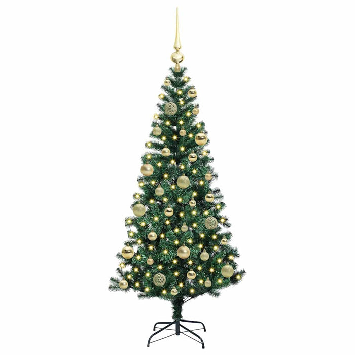 Pom de Crăciun artificial pre-iluminat cu 150 LED Verde 120 cm - WALTI WALTI