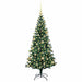 Pom de Crăciun artificial pre-iluminat cu 150 LED Verde 120 cm - WALTI WALTI