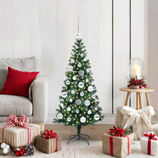 Pom de Crăciun artificial pre-iluminat cu 150 LED Verde 120 cm - WALTI WALTI
