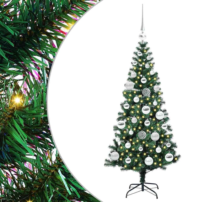 Pom de Crăciun artificial pre-iluminat cu 150 LED Verde 120 cm - WALTI WALTI