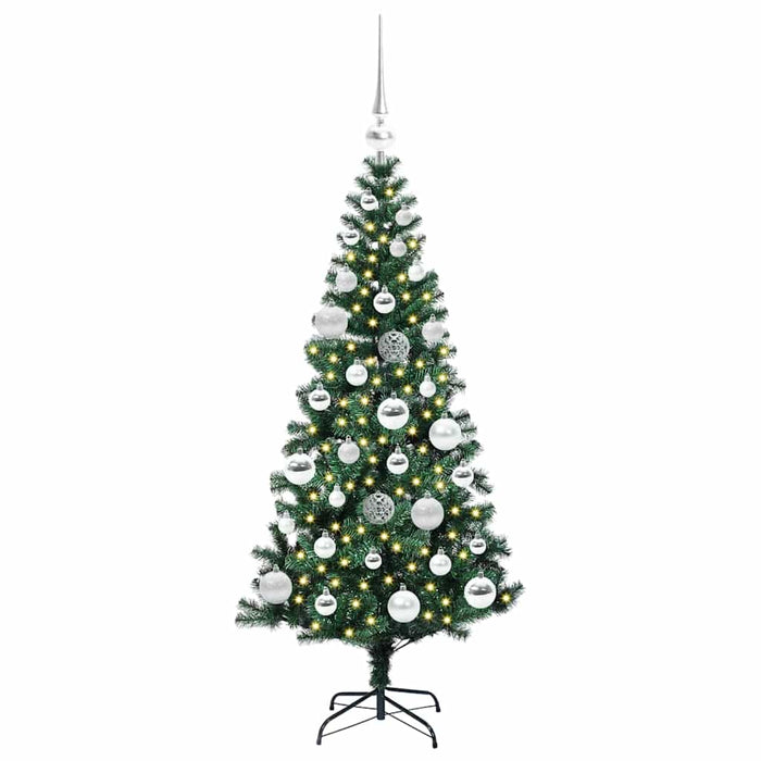 Pom de Crăciun artificial pre-iluminat cu 150 LED Verde 120 cm - WALTI WALTI