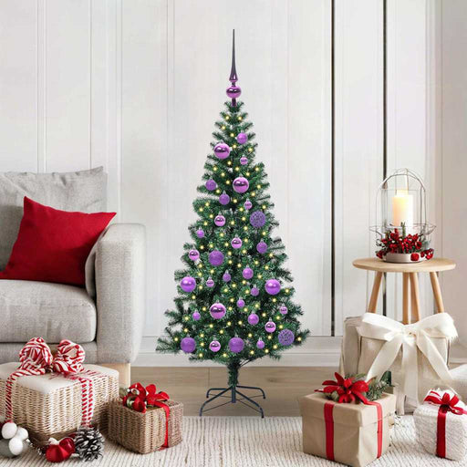 Pom de Crăciun artificial pre-iluminat cu 150 LED Verde 120 cm - WALTI WALTI