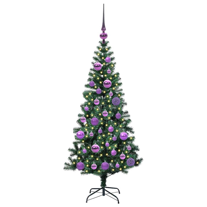 Pom de Crăciun artificial pre-iluminat cu 150 LED Verde 120 cm - WALTI WALTI