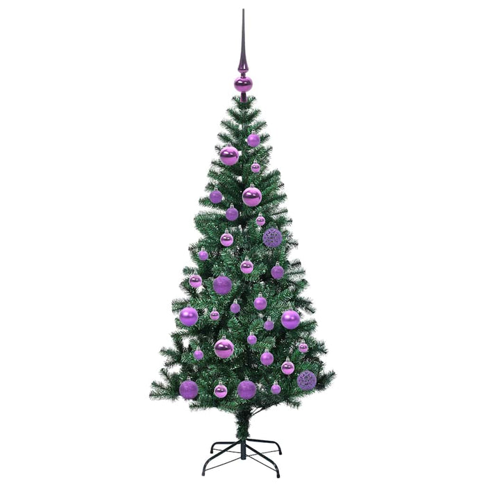 Pom de Crăciun artificial pre-iluminat cu 150 LED Verde 120 cm - WALTI WALTI