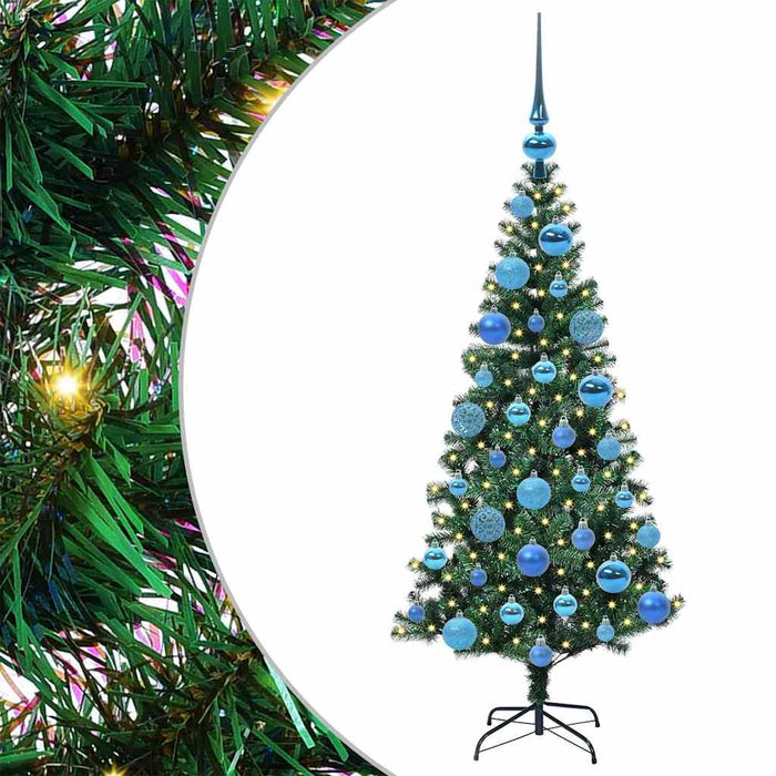 Pom de Crăciun artificial pre-iluminat cu 150 LED Verde 120 cm - WALTI WALTI