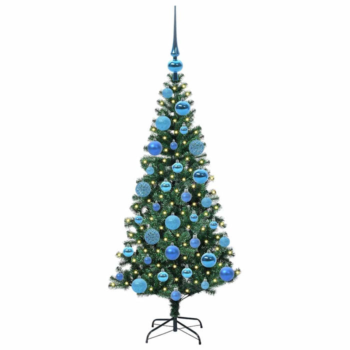 Pom de Crăciun artificial pre-iluminat cu 150 LED Verde 120 cm - WALTI WALTI