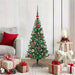Pom de Crăciun artificial pre-iluminat cu 150 LED Verde 120 cm - WALTI WALTI