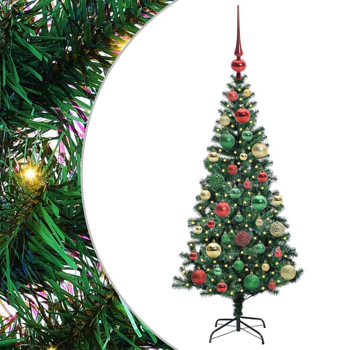 Pom de Crăciun artificial pre-iluminat cu 150 LED Verde 120 cm - WALTI WALTI