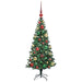 Pom de Crăciun artificial pre-iluminat cu 150 LED Verde 120 cm - WALTI WALTI