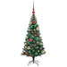 Pom de Crăciun artificial pre-iluminat cu 150 LED Verde 120 cm - WALTI WALTI
