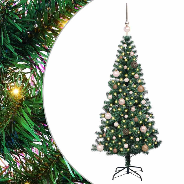Pom de Crăciun artificial pre-iluminat cu 150 LED Verde 150 cm - WALTI WALTI