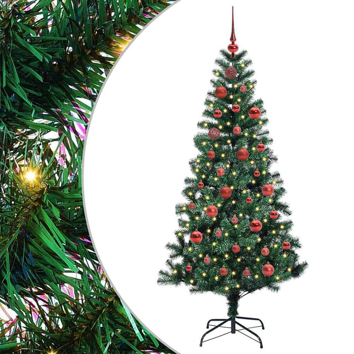 Pom de Crăciun artificial pre-iluminat cu 150 LED Verde 150 cm - WALTI WALTI