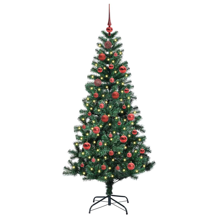 Pom de Crăciun artificial pre-iluminat cu 150 LED Verde 150 cm - WALTI WALTI