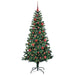 Pom de Crăciun artificial pre-iluminat cu 150 LED Verde 150 cm - WALTI WALTI