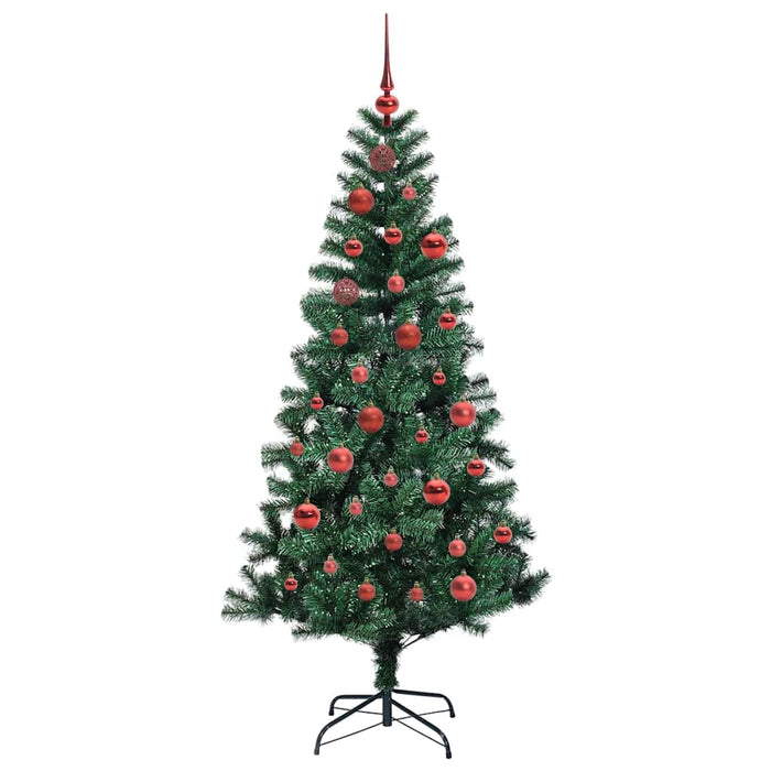 Pom de Crăciun artificial pre-iluminat cu 150 LED Verde 150 cm - WALTI WALTI