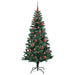 Pom de Crăciun artificial pre-iluminat cu 150 LED Verde 150 cm - WALTI WALTI