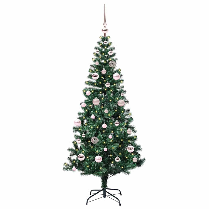 Pom de Crăciun artificial pre-iluminat cu 150 LED Verde 150 cm - WALTI WALTI