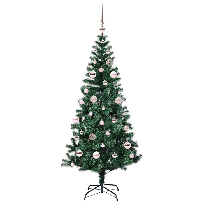 Pom de Crăciun artificial pre-iluminat cu 150 LED Verde 150 cm - WALTI WALTI