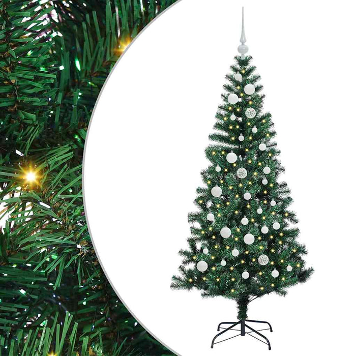 Pom de Crăciun artificial pre-iluminat Verde 150cm PVC și Metal - WALTI WALTI