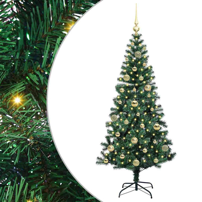 Pom de Crăciun artificial pre-iluminat Verde 150cm PVC și Metal - WALTI WALTI