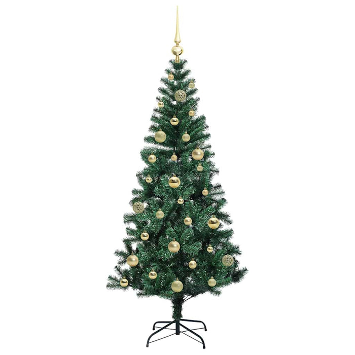 Pom de Crăciun artificial pre-iluminat Verde 150cm PVC și Metal - WALTI WALTI