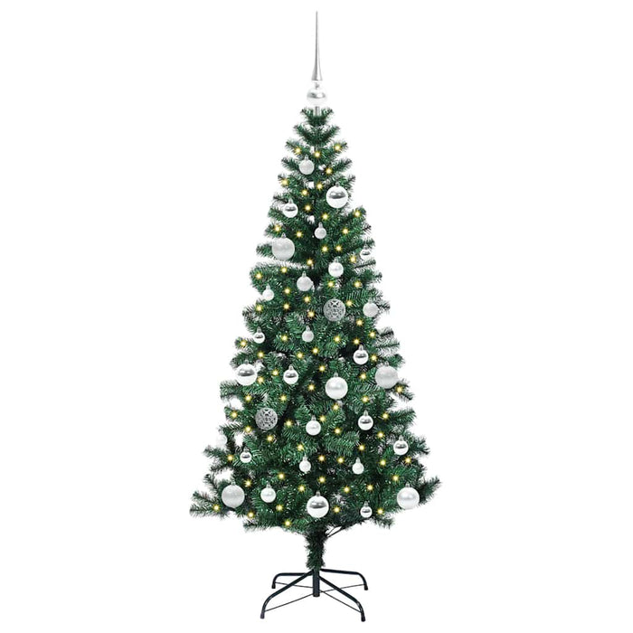 Pom de Crăciun artificial pre-iluminat Verde 150cm PVC și Metal - WALTI WALTI