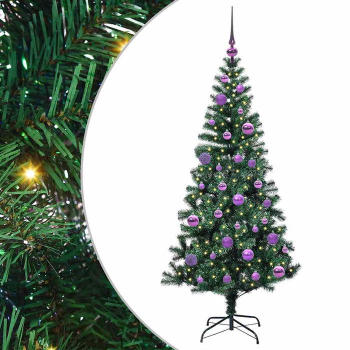 Pom de Crăciun artificial pre-iluminat Verde 150cm PVC și Metal - WALTI WALTI