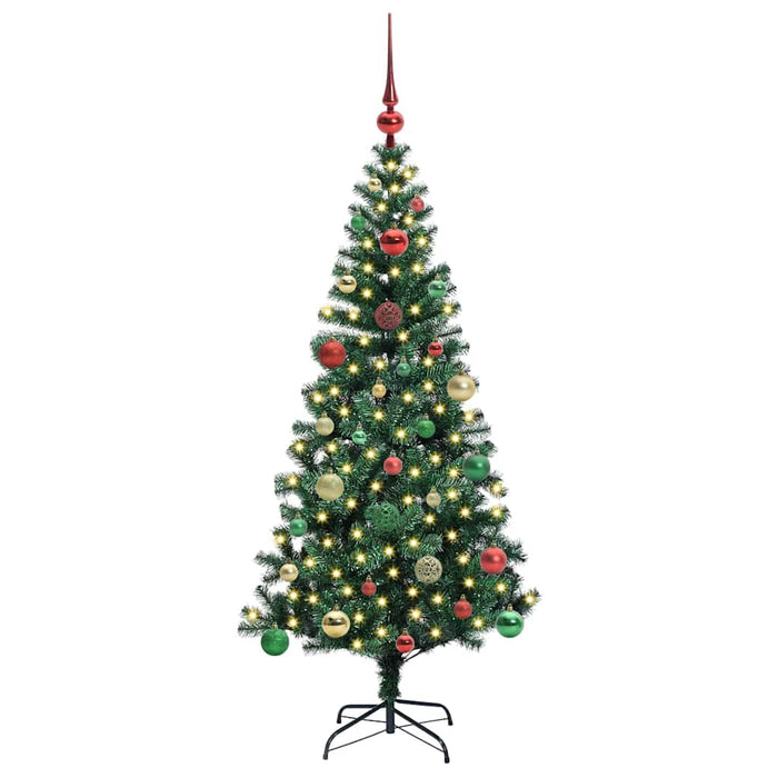 Pom de Crăciun artificial pre-iluminat Verde 150cm PVC și Metal - WALTI WALTI