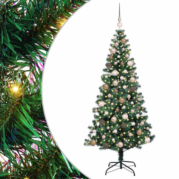 Pom de Crăciun artificial pre-iluminat cu 300 LED Verde 180 cm - WALTI WALTI