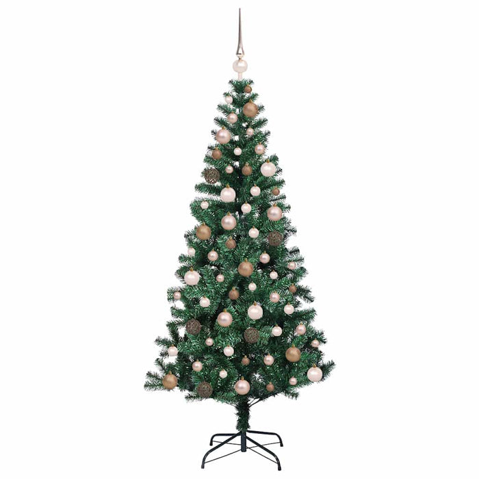 Pom de Crăciun artificial pre-iluminat cu 300 LED Verde 180 cm - WALTI WALTI