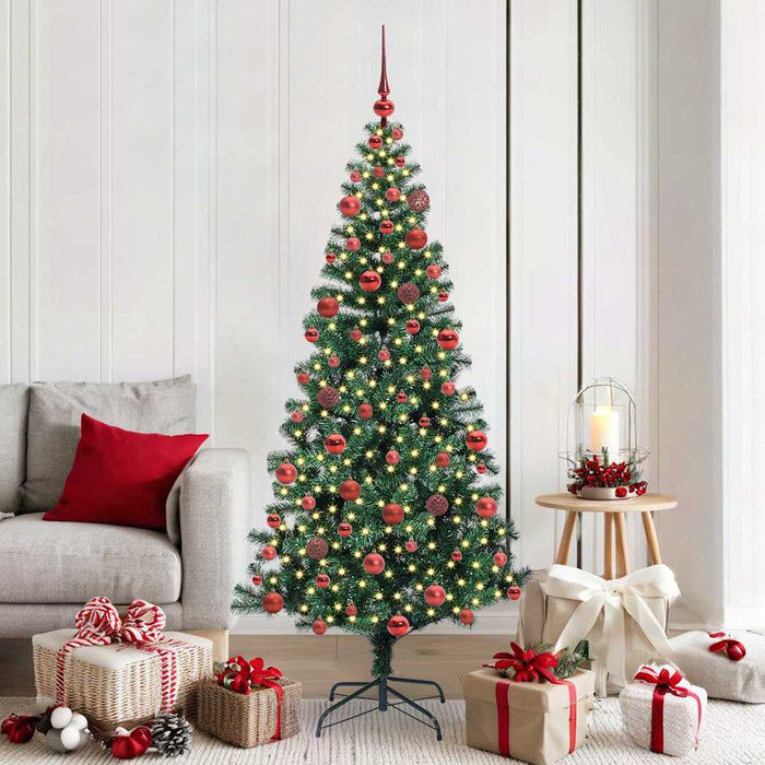 Pom de Crăciun artificial pre-iluminat cu 300 LED Verde 180 cm - WALTI WALTI