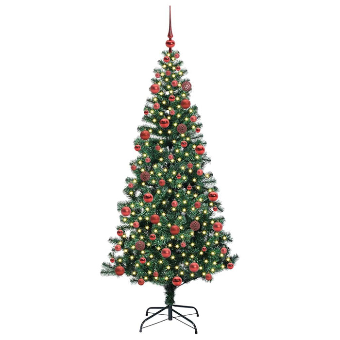 Pom de Crăciun artificial pre-iluminat cu 300 LED Verde 180 cm - WALTI WALTI