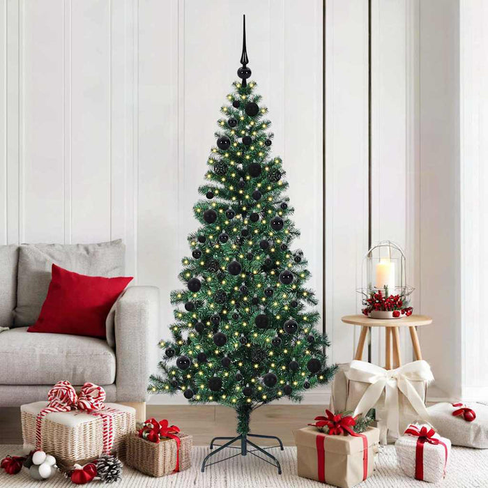 Pom de Crăciun artificial pre-iluminat cu 300 LED Verde 180 cm - WALTI WALTI