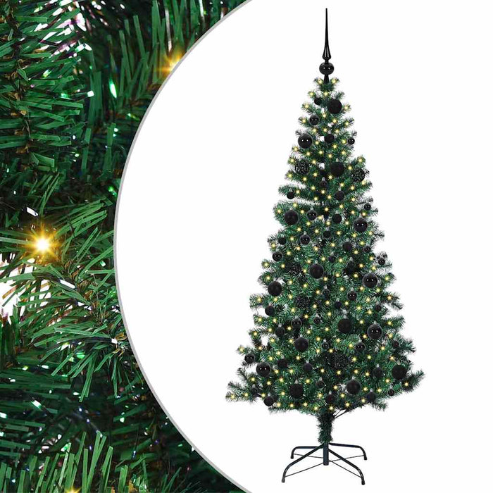 Pom de Crăciun artificial pre-iluminat cu 300 LED Verde 180 cm - WALTI WALTI