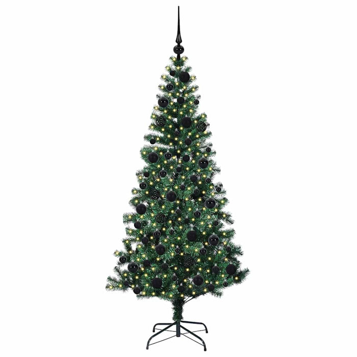 Pom de Crăciun artificial pre-iluminat cu 300 LED Verde 180 cm - WALTI WALTI
