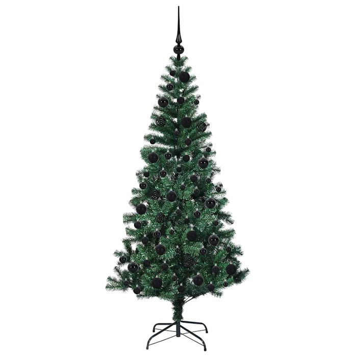 Pom de Crăciun artificial pre-iluminat cu 300 LED Verde 180 cm - WALTI WALTI