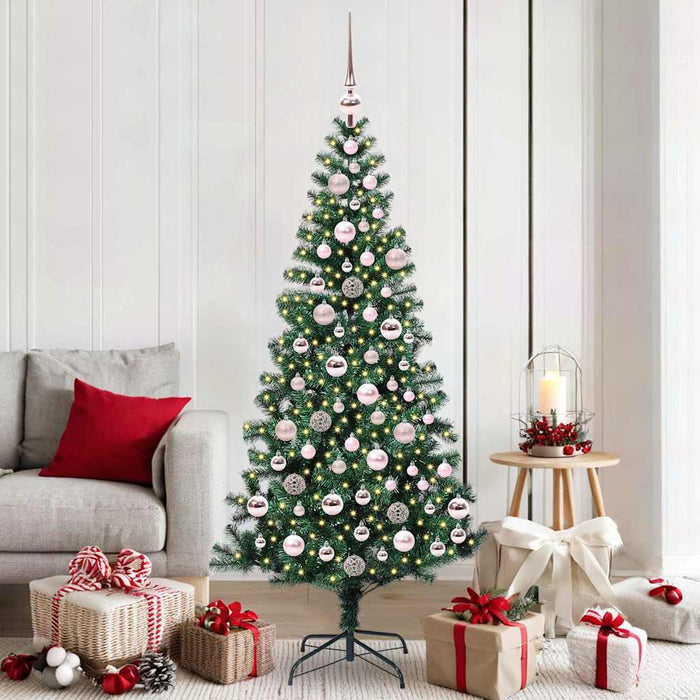 Pom de Crăciun artificial pre-iluminat cu 300 LED Verde 180 cm - WALTI WALTI