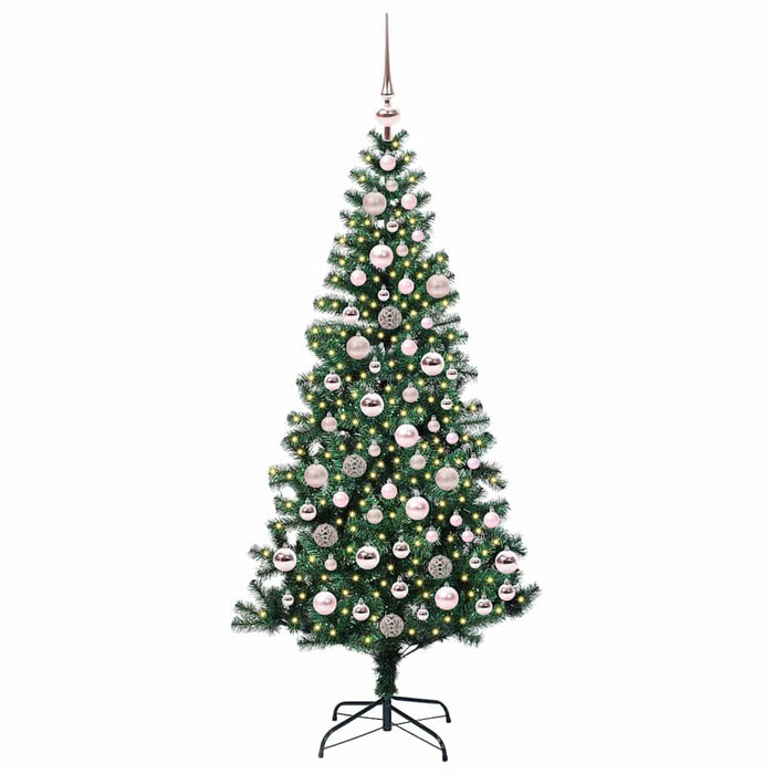 Pom de Crăciun artificial pre-iluminat cu 300 LED Verde 180 cm - WALTI WALTI