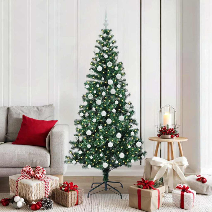 Pom de Crăciun artificial pre-iluminat cu 300 LED Verde 180 cm - WALTI WALTI