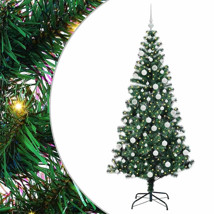 Pom de Crăciun artificial pre-iluminat cu 300 LED Verde 180 cm - WALTI WALTI