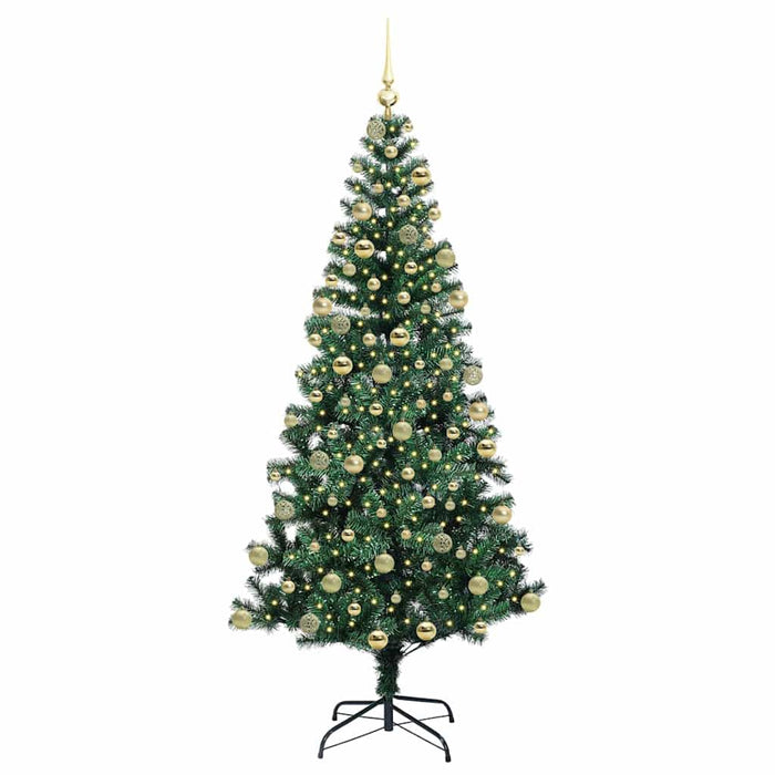 Pom de Crăciun artificial pre-iluminat cu 300 LED Verde 180 cm - WALTI WALTI
