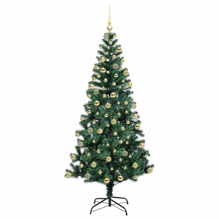 Pom de Crăciun artificial pre-iluminat cu 300 LED Verde 180 cm - WALTI WALTI