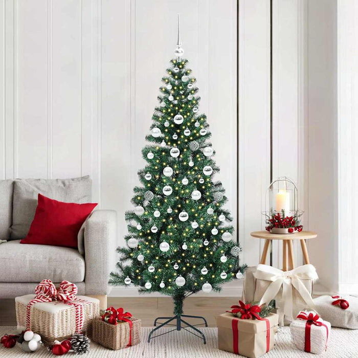 Pom de Crăciun artificial pre-iluminat cu 300 LED Verde 180 cm - WALTI WALTI